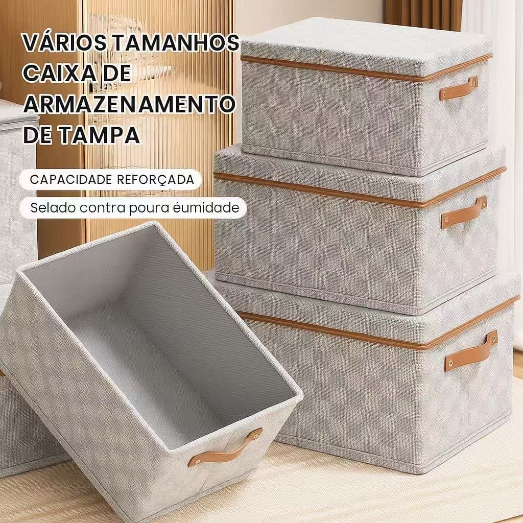 Caixas de Armazenamento de Roupas com Grade Dobrável Multiuso