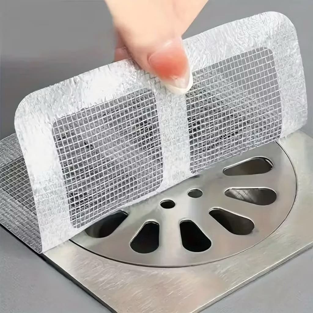 Kit 5 a 30 Adesivos Protetores de Ralo com Tela Descartavel Anti Entupimento e Anti Insetos